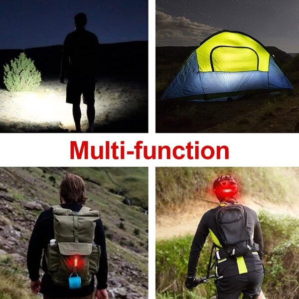1200 Lumens Bike Lights Front and Back,3 LED USB Rechargeable Bicycle Light,Super Bright Bike Lights for Night Riding,Bike Headlight with Power Bank Function,IPX5 Waterproof,3+5 Light Modes - Image 6
