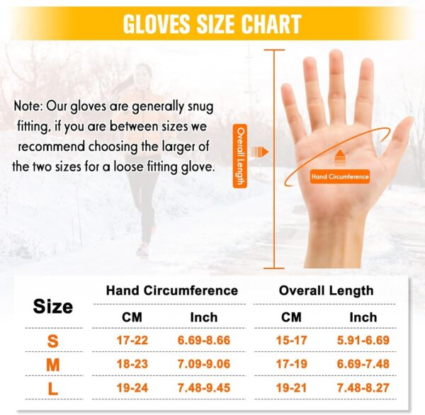 Running Gloves Touchscreen Anti-Slip Gloves Lightweight Fleece Sports Gloves Warm Windproof Winter Glove Liner for Men and Women Outdoor - Image 6