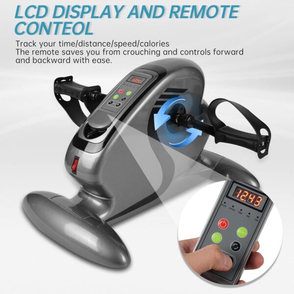 Motorized Pedal Exerciser, Electric Pedal Exerciser for Arm and Leg Low Impact Exercise Rehabilitation, No Resistance, Suitable for Seated Leg Exercise and Arm Exercise for Elderly People - Image 4