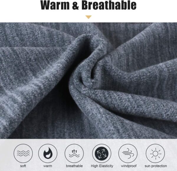 KGC 2 Pack Winter Neck Warmer Gaiter Fleece Windproof Face Mask Cover Cold Weather Scarf for Men & Women - Image 3