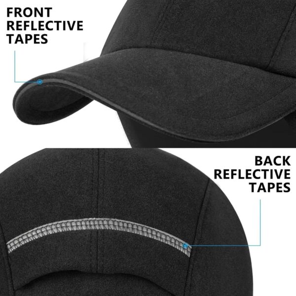 GADIEMKENSD Women's Winter Reflective Fleece Ponytail Hat with Drop Down Ear Warmer - Image 5