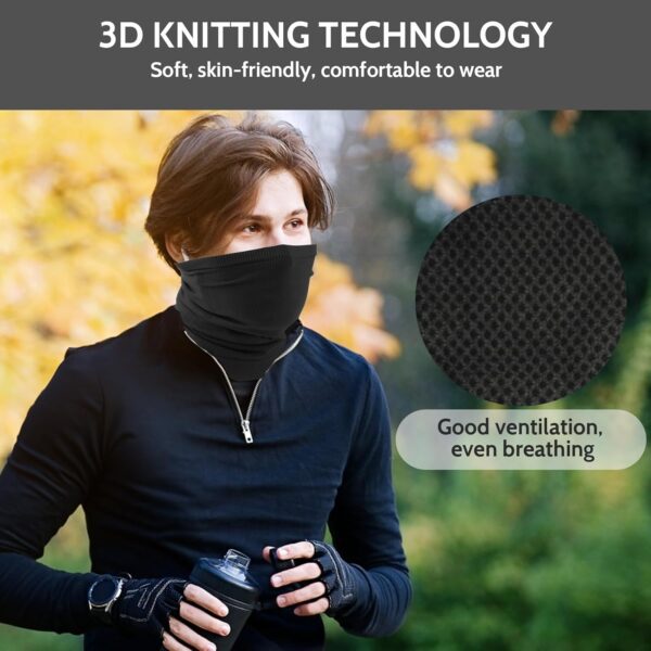 Winter Neck Warmer Gaiter Windproof Face Mask Ski Mask Half Balaclava for Ski Snowboard for Men & Women for sports & outdoor - Image 2
