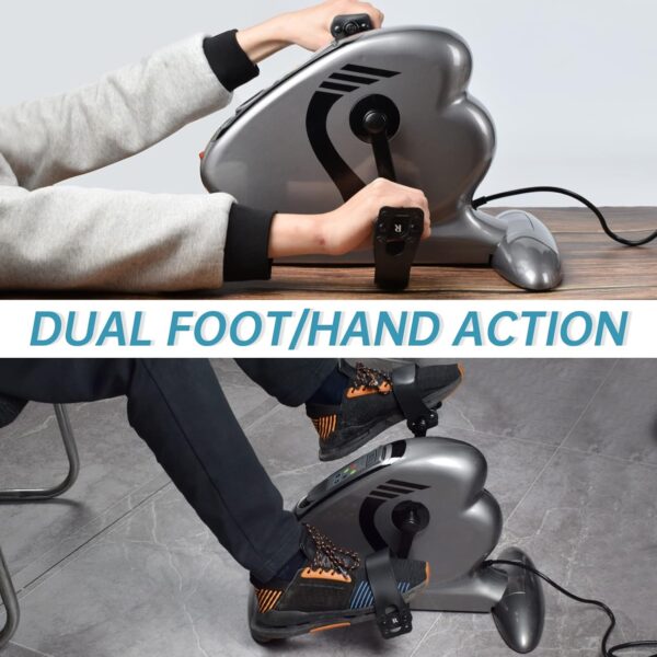 Motorized Pedal Exerciser, Electric Pedal Exerciser for Arm and Leg Low Impact Exercise Rehabilitation, No Resistance, Suitable for Seated Leg Exercise and Arm Exercise for Elderly People - Image 5