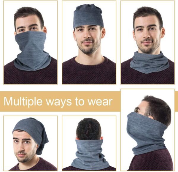 KGC 2 Pack Winter Neck Warmer Gaiter Fleece Windproof Face Mask Cover Cold Weather Scarf for Men & Women - Image 5
