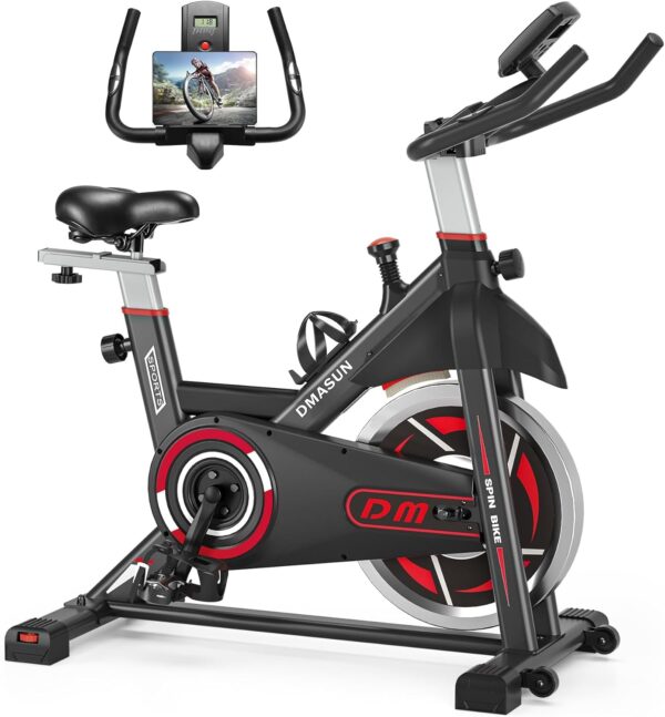 DMASUN Exercise Bike, Indoor Cycling Bike Stationary, Cycle Bike with Comfortable Seat Cushion, Digital Display with Pulse - Image 8