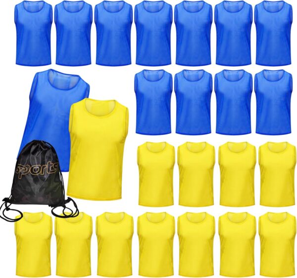 12/24/48PCS Pinnies Youth Team Pennies for Sports Kids and Scrimmage Vests for Soccer Basketball Jersey Practice