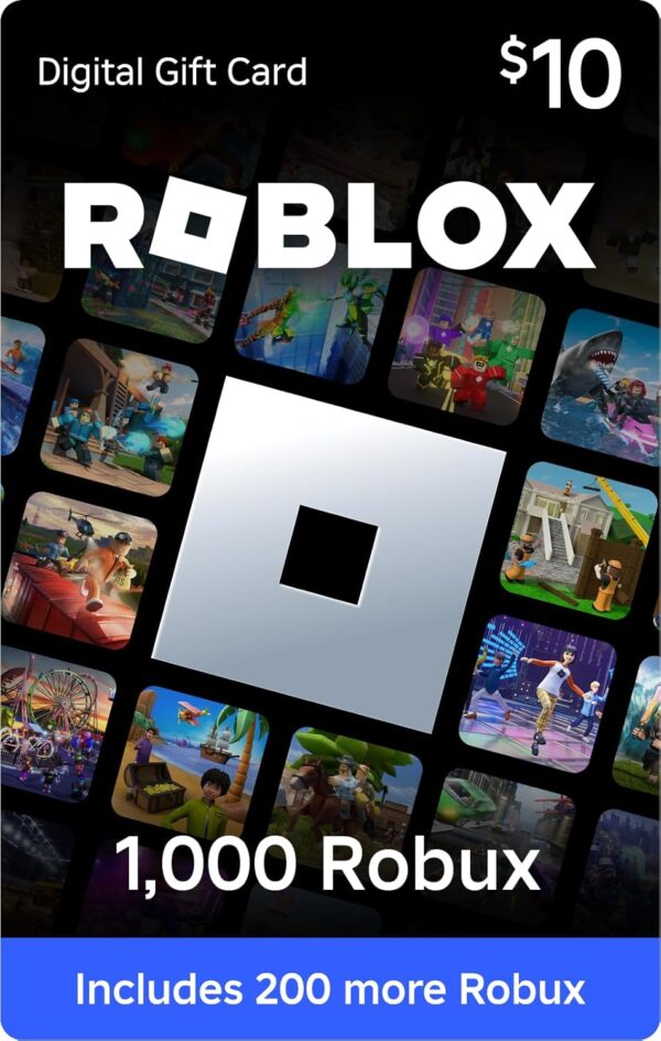Roblox Digital Gift Card - 1,000 Robux [Includes Exclusive Virtual Item] [Online Game Code]