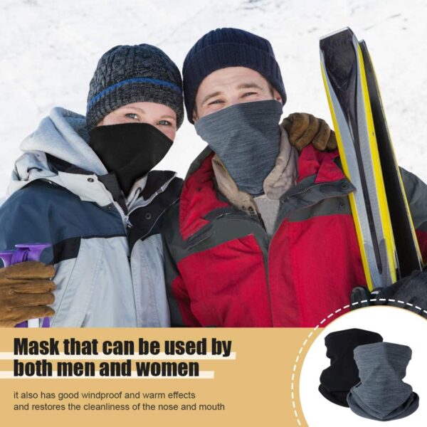 KGC 2 Pack Winter Neck Warmer Gaiter Fleece Windproof Face Mask Cover Cold Weather Scarf for Men & Women - Image 7