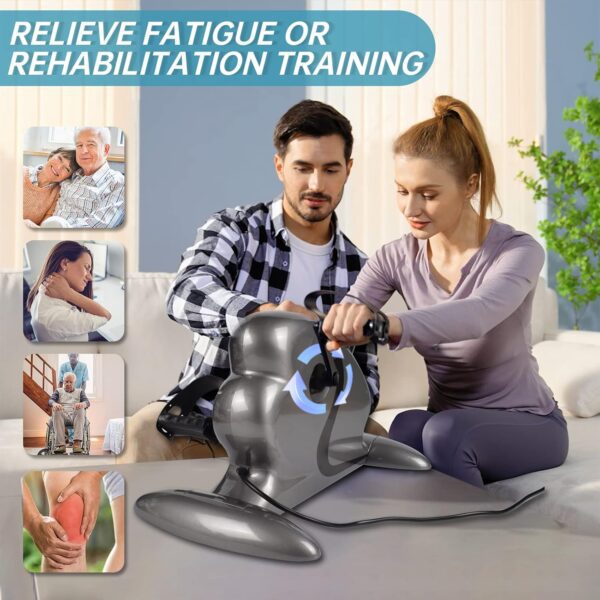 Motorized Pedal Exerciser, Electric Pedal Exerciser for Arm and Leg Low Impact Exercise Rehabilitation, No Resistance, Suitable for Seated Leg Exercise and Arm Exercise for Elderly People - Image 7