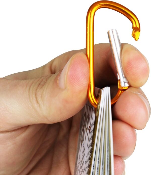 Outdoor Knots - Waterproof Knot Tying Cards with Mini Carabiner - Includes 22 Rope Knots for Camping, Backpacking, & Scouting Scenarios - Image 7