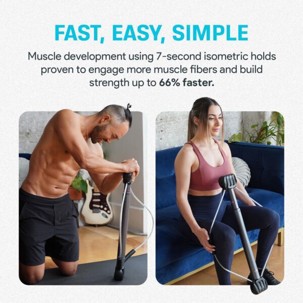 Bow Classic 36" Isometric Exercise Equipment, Portable Strength Training at Home Gym Equipment for Back, Shoulder, Chest, Biceps, Abs, Arm, Ab Workout, All in One Exerciser for Men & Women - Image 2