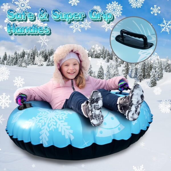 ZIZZ Snow Tubes for Kids Adult -36'' Heavy Duty Inflatable Snow Sleds for Toddler Kids Adult Sledding Toys Outdoor Sport Activities Gift for Boys Girls Winter Sport Toys Suppiles - Image 6