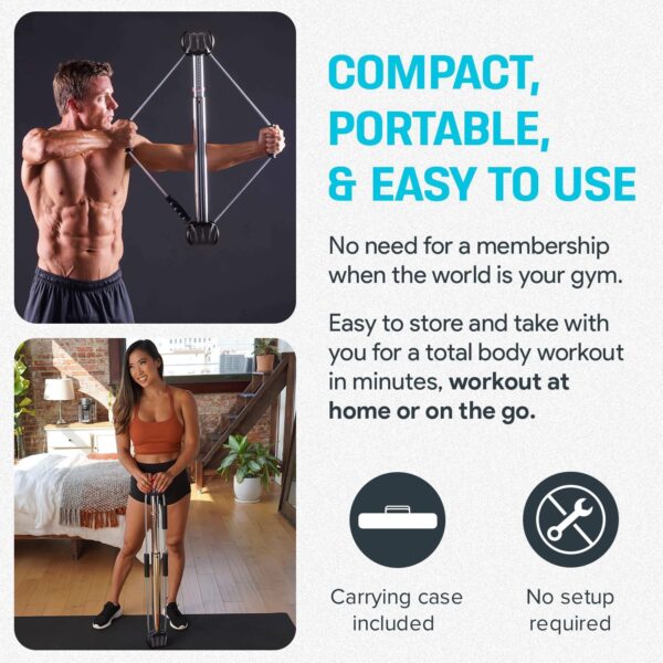 Bow Classic 36" Isometric Exercise Equipment, Portable Strength Training at Home Gym Equipment for Back, Shoulder, Chest, Biceps, Abs, Arm, Ab Workout, All in One Exerciser for Men & Women - Image 3