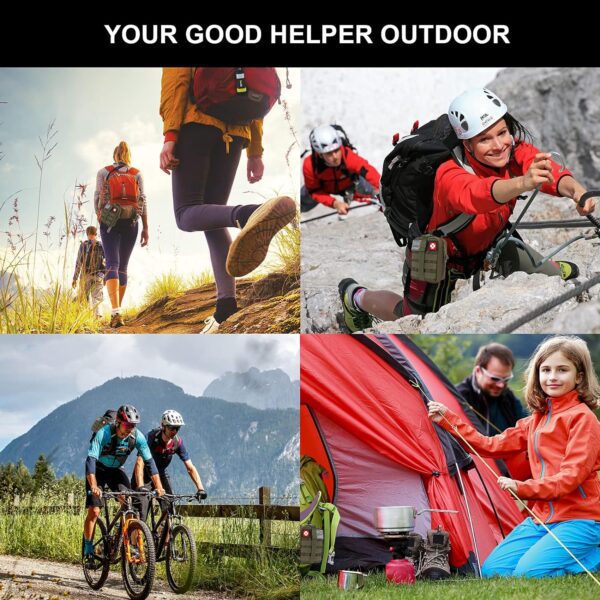 Survival Kit and First Aid kit,Emergency Supplies Camping Accessories with Upgraded Molle Bag, Gifts for Men and Women Outdoor Adventure Camping Hiking Hunting - Image 6