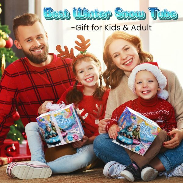 ZIZZ Snow Tubes for Kids Adult -36'' Heavy Duty Inflatable Snow Sleds for Toddler Kids Adult Sledding Toys Outdoor Sport Activities Gift for Boys Girls Winter Sport Toys Suppiles - Image 7