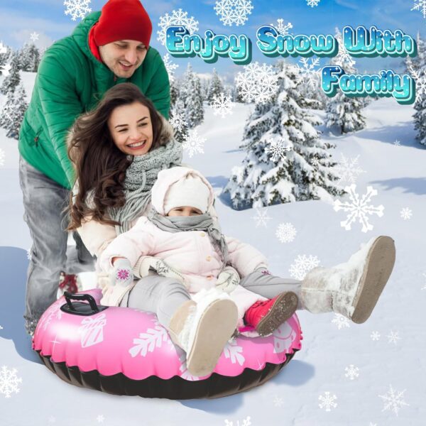 ZIZZ Snow Tubes for Kids Adult -36'' Heavy Duty Inflatable Snow Sleds for Toddler Kids Adult Sledding Toys Outdoor Sport Activities Gift for Boys Girls Winter Sport Toys Suppiles - Image 5