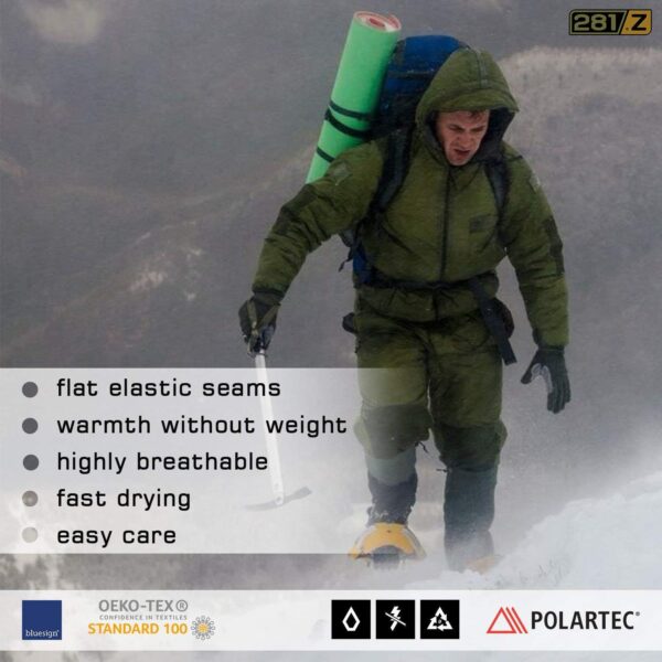 281Z Military Warm 8 inch Boot Liner Socks - Outdoor Tactical Hiking Sport - Polartec Fleece Winter Socks - Image 3