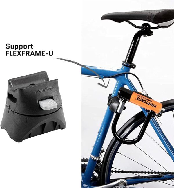 Kryptonite Transit FlexFrame-U Bracket Bike Lock Mount, Lightweight Mounting Bracket for Kryptonite U-Locks 13mm-16mm Shackles, Bicycle Attachment Accessory,Black - Image 2