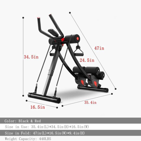 Fitlaya Fitness ab Machine, ab Workout Equipment for Home Gym, Height Adjustable ab Trainer, Foldable Fitness Equipment. - Image 3