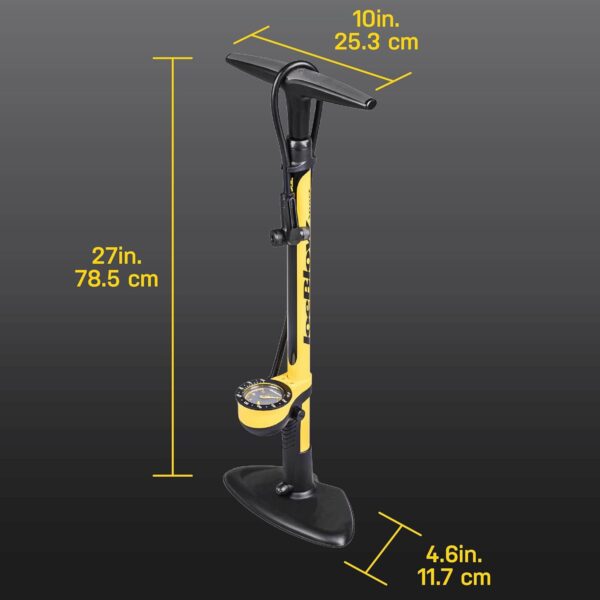 Topeak JoeBlow Sport III, High Pressure Bike Floor Pump, 160 PSI, 3" Analog Gauge - Image 4