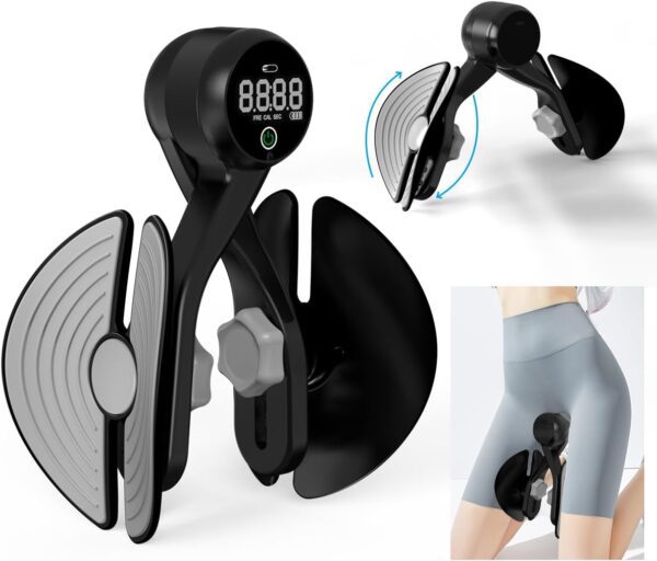 Thigh Master Thigh Exerciser, Kegel Exerciser for Pelvic Floor Muscle, Inner Thigh Exerciser for Butt, Arm, Leg Workout, 4 Levels Adjustable Resistance, Exercise Equipment with Counter Rechargeable - Image 7