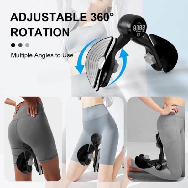 Thigh Master Thigh Exerciser, Kegel Exerciser for Pelvic Floor Muscle, Inner Thigh Exerciser for Butt, Arm, Leg Workout, 4 Levels Adjustable Resistance, Exercise Equipment with Counter Rechargeable - Image 4