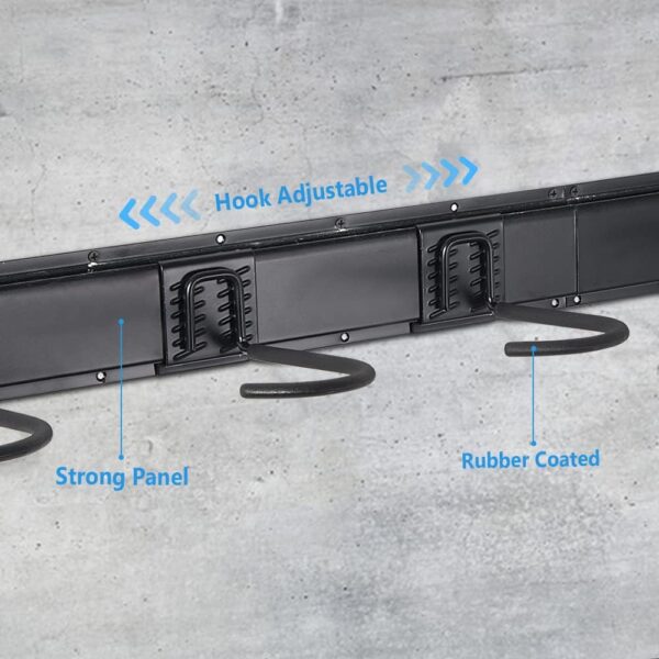 Ultrawall Stainless Steel Bike Storage Rack,6 Bike Storage Hanger Wall Mount for Home & Garage Holds Up to 300lbs, Black - Image 3