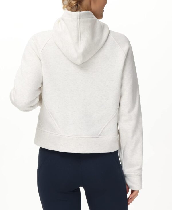 THE GYM PEOPLE Womens' Hoodies Half Zip Long Sleeve Fleece Crop Pullover Sweatshirts with Pockets Thumb Hole - Image 4