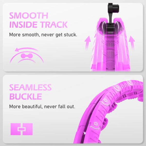 Weighted Hula Circle with 26 Links(56 Inch) for Adults Weight Loss, Infinity Fitness Hoop Plus Size, for Women Smart Exercise Equipment - Image 5