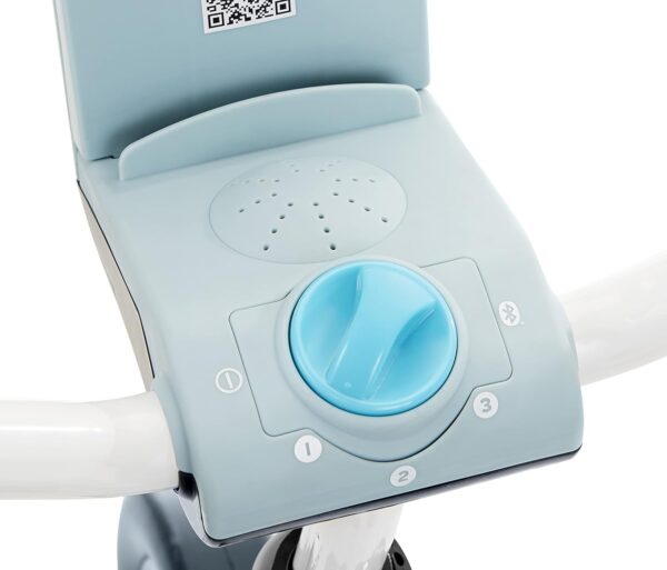 Little Tikes Pelican Explore & Fit Cycle Adjustable Play Fitness Exercise Equipment Stationary Bike with Videos and Built-in Bluetooth Speaker, For Kids Ages 3-7 Years, WHITE, BLUE - Image 13