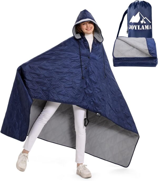 Outdoor Camping Blanket, Fleece Waterproof Stadium Blanket with Protable Bag, Lightweight Camping Blanket for Cold Weather, Sports, Pet, Beach, Picnic, Stadium, Travel, Car, 79 * 54inch