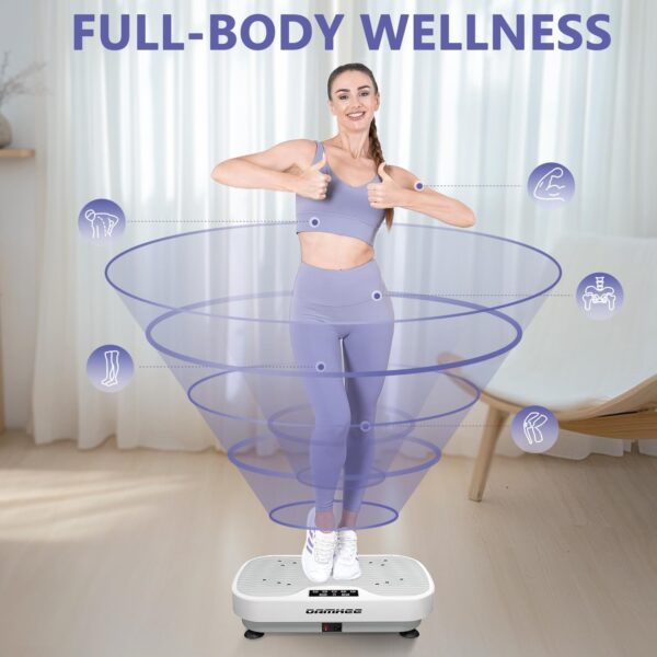 Vibration Plate Exercise Machine, Vibration Plate for Lymphatic Drainage, 9 Modes Whole Body Workout Vibrating Fitness Platform for Weight Loss & Shaping, Wellness - Home Gym Equipment - Image 5