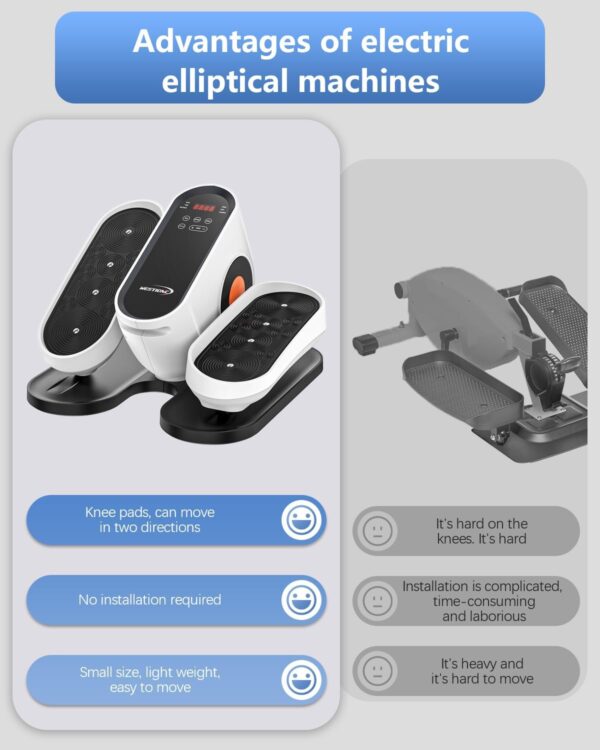 Under Desk Elliptical Machine, Electric Ellipse Leg Exerciser While Sitting for Seniors Adults, Leg Ercise Pro, Leg Exerciser While Sitting, Home Use Seated Ellipse Leg Exerciser - Image 5