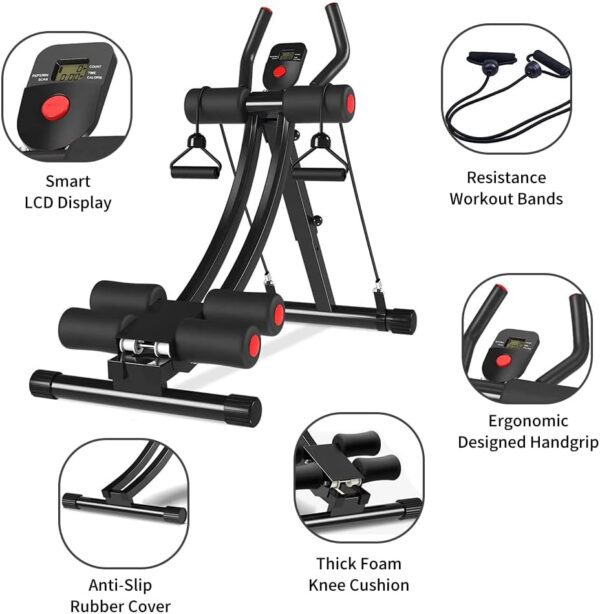 Fitlaya Fitness Core & Abdominal Trainers AB Workout Machine Home Gym Strength Training Ab Cruncher Foldable Fitness Equipment - Image 2