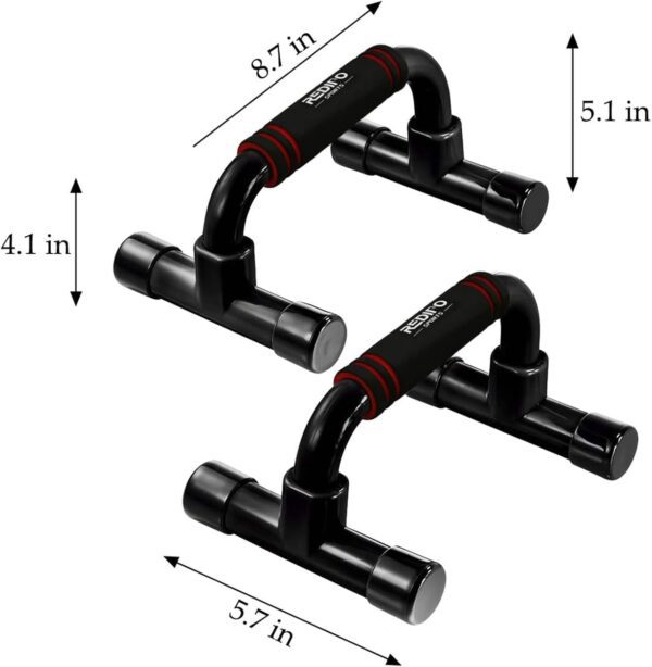Push Up Bars Strength Training - Workout Stands With Ergonomic Push-up Bracket Board with Non-Slip Sturdy Structure Portable for Home Fitness Training, Push Up Stands Handle for Floor Workouts - Image 2