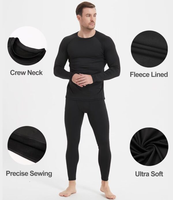 4/5 Pack Thermal Compression Shirts for Men Long Sleeve Running Gear Undershirt Base Layer for Winter Cold Weather - Image 5