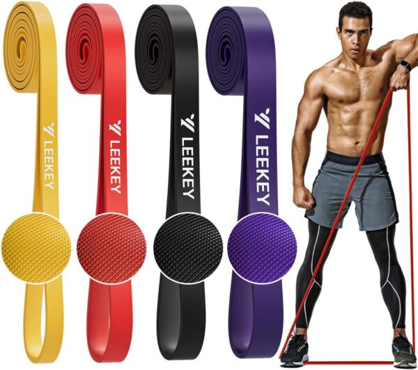 LEEKEY Resistance Bands, Exercise Bands Pull Up Assist Bands - Workout Bands Set - Mobility Band Powerlifting Bands for Men and Women Fitness Training, Physical Therapy,Home Workouts