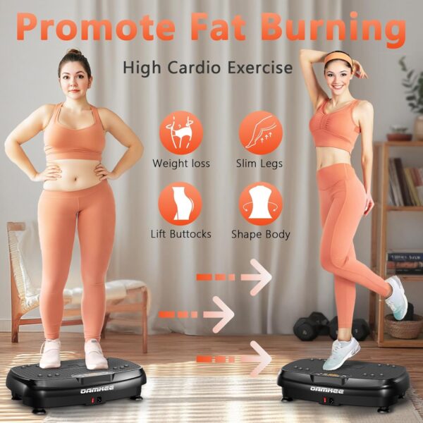 Vibration Plate Exercise Machine DamKee Vibration Plate for Lymphatic Drainage Vibration Plates for Weight Loss Workout Equipment Home Gym Full Body Vibrating Plate - Image 2
