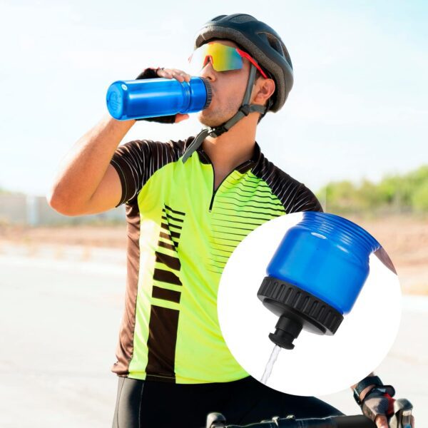 12 Pack 25 Oz Sports Water Bottles, Plastic, Blue, Reusable, Leakproof, Lightweight, BPA Free, for Travelling, Yoga, Cycling, Fishing, Basketball, Hiking - Image 5