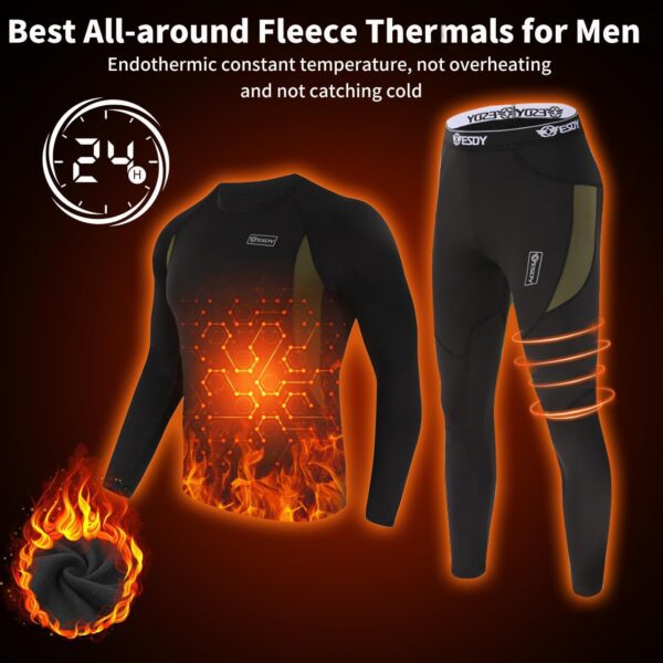 WINDCHASER Mens Thermal Underwear Set Winter Sport Hunting Gear Sport Long Johns Base Layer Bottom Top - Image 4
