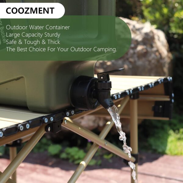 3.2 Gallon/5 Gallon Water Containers with Spigot, BPA Free Water Jug, Military Green Water Tank, Multifunction Water Storage Containers for Camping Outdoor Hiking,Emergency Stroage - Image 6