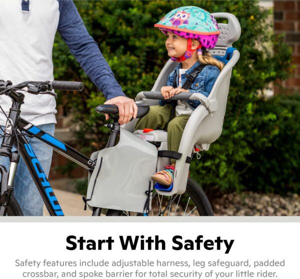 Schwinn Deluxe and Ovation Bike Child Carrier, Rear Mounted Bike Seat Compatible with Most Adult Bike, Seats One Child, Ages 1 Year and Up, Max. Weight 40 lbs., Baby Bike Seat - Image 2