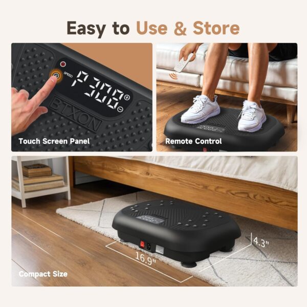 Vibration Plate Exercise Machine - Vibration Plate for Lymphatic Drainage, Whole Body Workout Equipment for Women Men Power Shaping Waver Vibrating Board at Home Gym Fitness Platform - Image 6