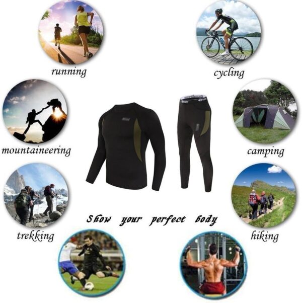 WINDCHASER Mens Thermal Underwear Set Winter Sport Hunting Gear Sport Long Johns Base Layer Bottom Top - Image 7