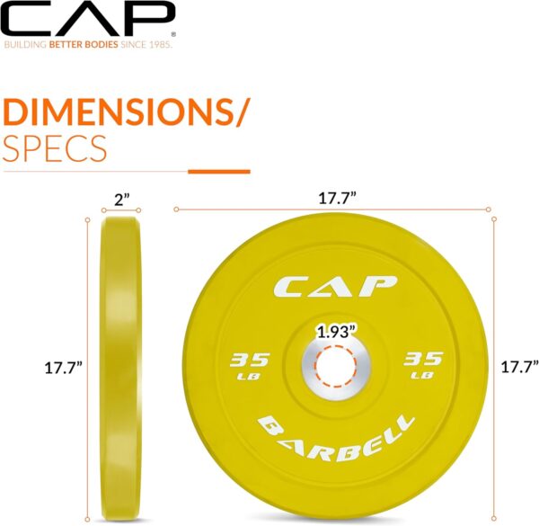 CAP Barbell Rubber Olympic Bumper Plate | Multiple Options/Colors - Image 4
