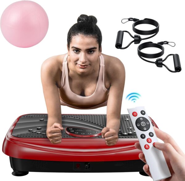 UCIN Vibration Plate Exercise Machine, Vibration Plate for Lymphatic Drainage, 10 Preset Mode & Manual Mode Vibration Plate for Weight Loss, Home Gym Exercise Equipment w/Pilates Ball