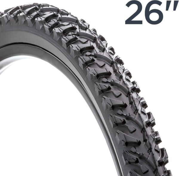 Schwinn Replacement Bike Tire, Folding Mountain Bike Tires, Wide & Blocky Knobs, Puncture Guard, Fits Internal Rim Widths 19mm-29mm, 26" x 1.95" / 24" x 1.95", Bicycle Replacement Parts - Image 6