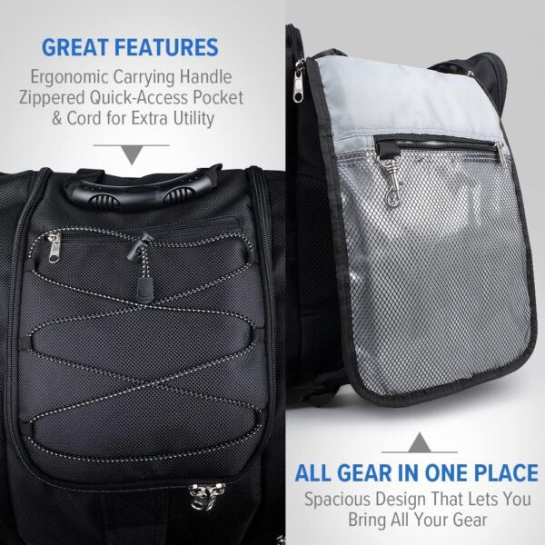 OutdoorMaster Boot Bag - 50L Ski Boots and Snowboard Boots Bag, Excellent for Travel with Waterproof Exterior & Bottom - for Men, Women and Youth - Image 4