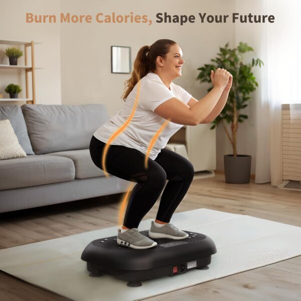 Vibration Plate Exercise Machine - Vibration Plate for Lymphatic Drainage, Whole Body Workout Equipment for Women Men Power Shaping Waver Vibrating Board at Home Gym Fitness Platform - Image 2