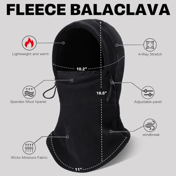 Winter Face Mask for Men Women,Balaclava Ski Mask for Cold Weather, Snowboarding Gear,Snowboard Mask - Image 3